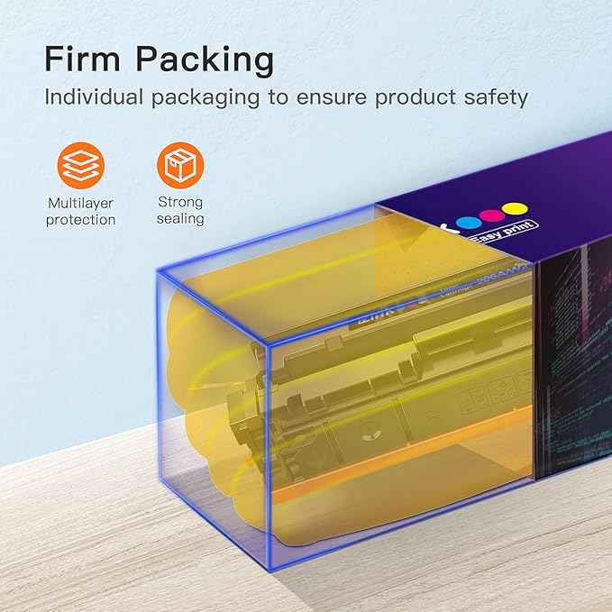 E-Z Ink Compatible 206A (with Chip) Replacement for HP 206A Toner Cartridges 4 Pack 206X to Use with Color Laserjet Pro MFP M283fdw M283cdw M283fdn M282nw Pro M255dw M255nw M283 M255 W2110A High Yield