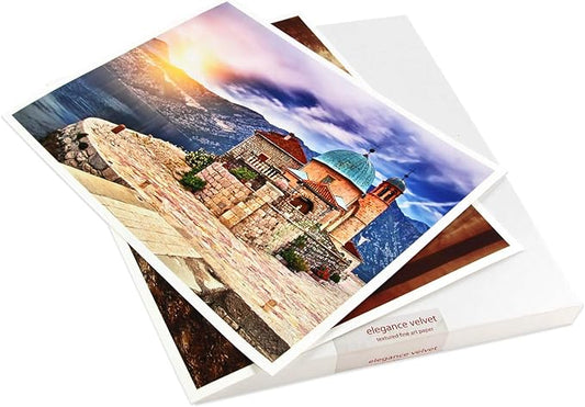Elegance Velvet 17 in x 25 in, 25 Sheets is a Premium Matte 310 gsm, Cold Pressed Bright White Museum Grade Fine Art Inkjet Paper, Compatible with Most Dye-Based and Pigment Printers