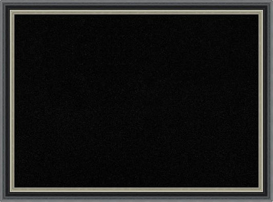 Amanti Art Black Cork Board for Wall, 23x31 Vision Board with Black Wood Frame, Medium Corkboard Office Decor for Home Organization, Modern Corkboard Pinboard to Display Items for Home Organization