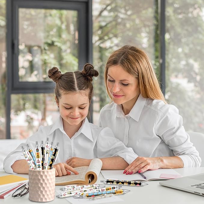 30 PCS School Bus Pens Bulk, Back To School Supplies Pens Teachers Pen with 1mm Black Ink Replaceable Ballpoint Pen Refill for Men Women Office Supplies (Bus Driver,30)