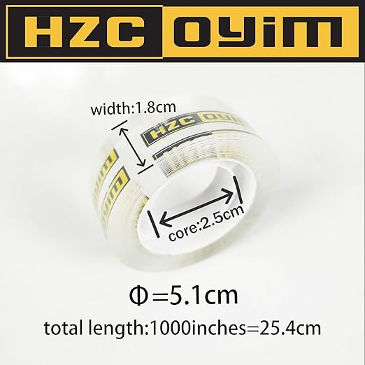 96 Rolls Crystal Tape Refills for Dispenser, 3/4Inch x 1000 Inch, Transparent Stationery Tape for Office, Home, School for Wrapping, Crafts, Office and Professional Use