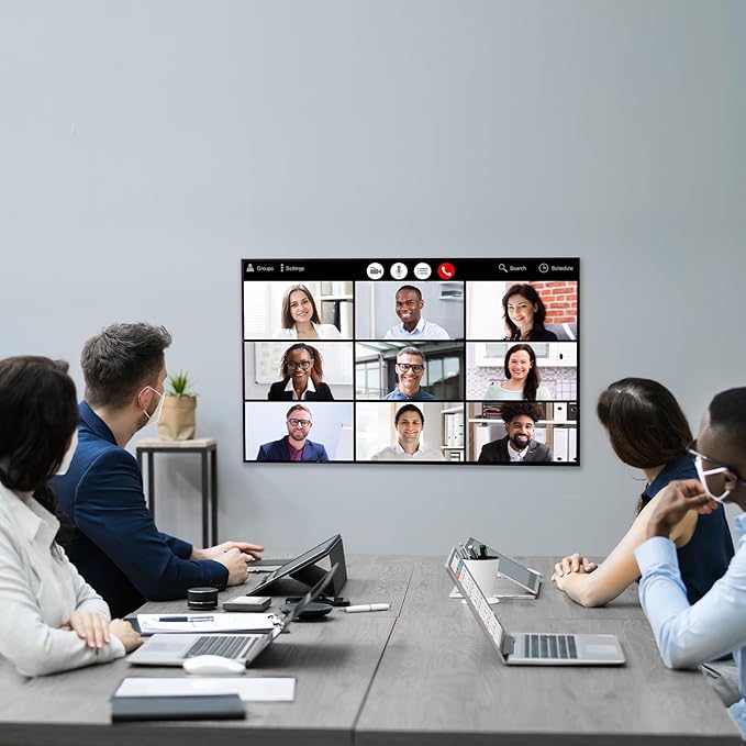 Folding Conference Table, Mobile Training Table for Office Conference, Modern Modular Rectangular Work Desk Meeting Seminar Work Tables with Caster Wheels, Large Breakroom Tables (4Pack L63in)