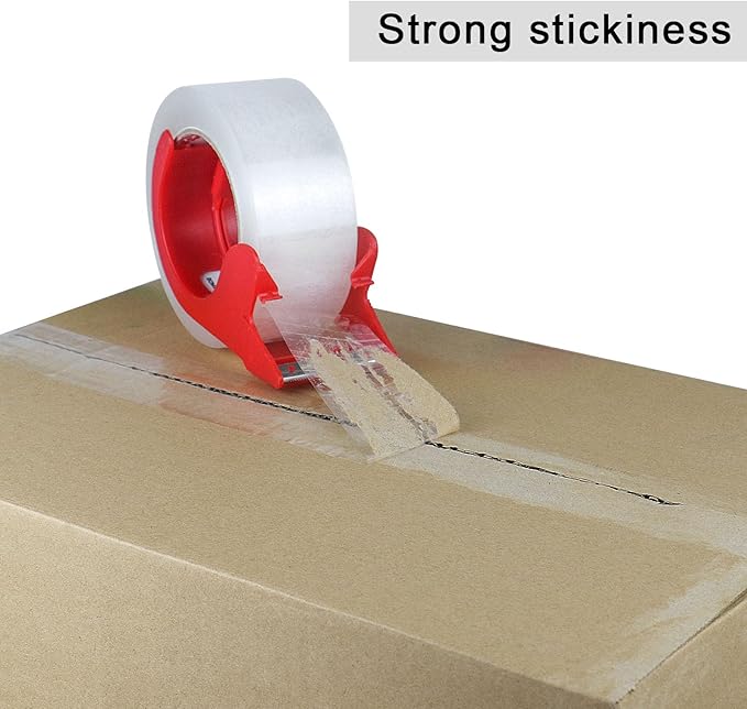 BOMEI PACK Silent Packing Tape, 2.4Mil x 1.88” x 110yds, Heavy Duty Clear Packaging Tape for Moving Boxes, 6 Rolls