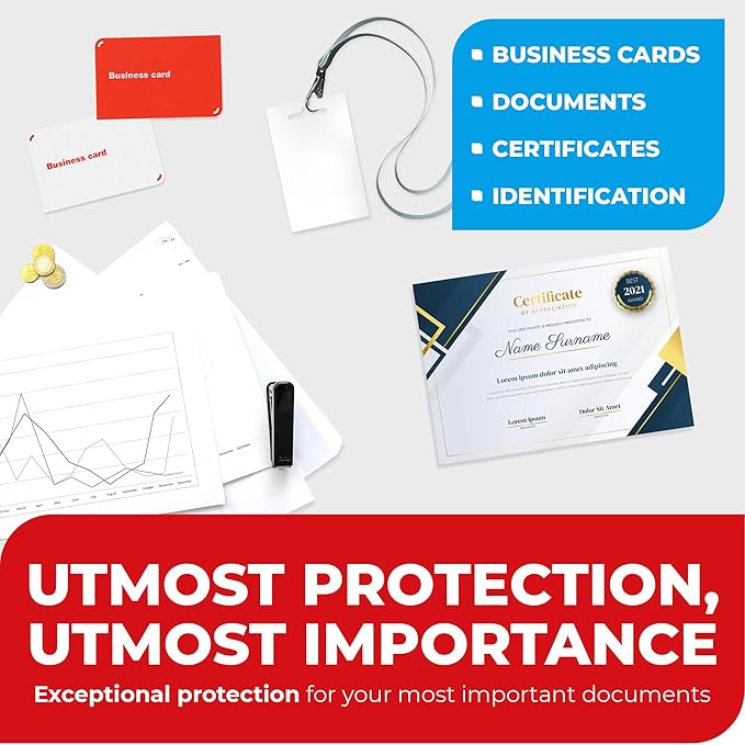 5MIL Thermal Laminating Sheets (100 Count) 4.3x6.3 inch, Card Size Dry-Erase Friendly Sheets, Compatible with Laminators Crystal, Clear Laminated Finish