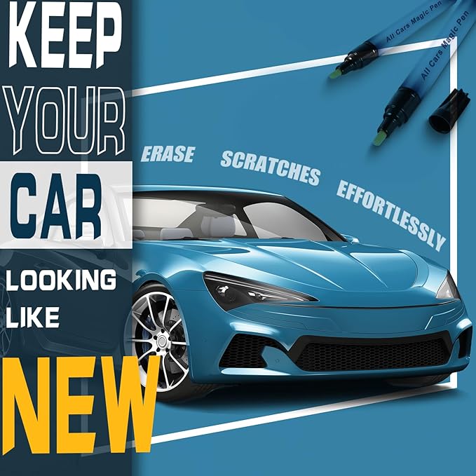 All Cars Magic Pen, Car Scratch Remover, Quick Fix for Scratches and Paint Damage, Weatherproof Fits All Car Colors (2pcs)