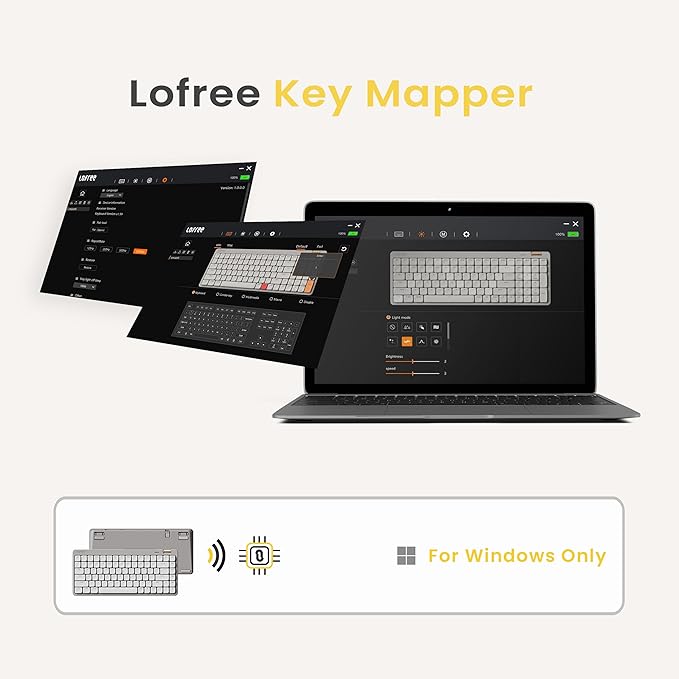 Flow Lite 100 Keys Low Profile Mechanical Keyboard, Swappable Rechargeable Wireless Keyboard with 2.4G Receiver, Bluetooth and Wired Connection for Windows, Mac/Specter Linear Switches (Marble)