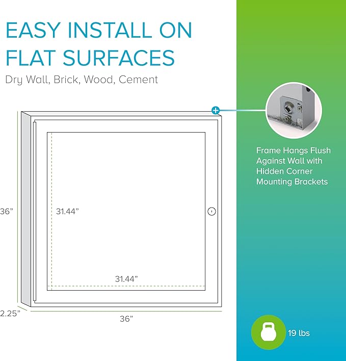 Ghent 36"x36" 1-Door Outdoor Enclosed Vinyl Bulletin Board, Shatter Resistant, with Lock, Satin Aluminum Frame - Silver (PA13636VX-193), Made in The USA