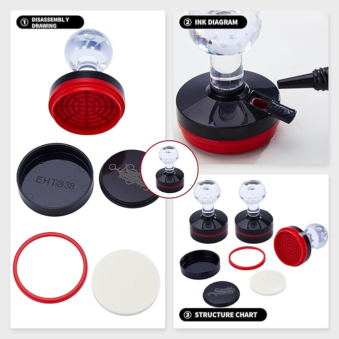 Custom Logo Self-Inking Stamp - Personalized Business Logo & Text Stamper | 5 Sizes | 7 Ink Color Options