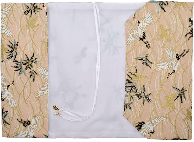 BLBMH Book Covers for Paperbacks Fit for 5.5x8.5 inch Book Bible Adjustable Book Sleeve Cover for Women Over 15 Soft Cloth Protector for Bible Novels - Crane Beige