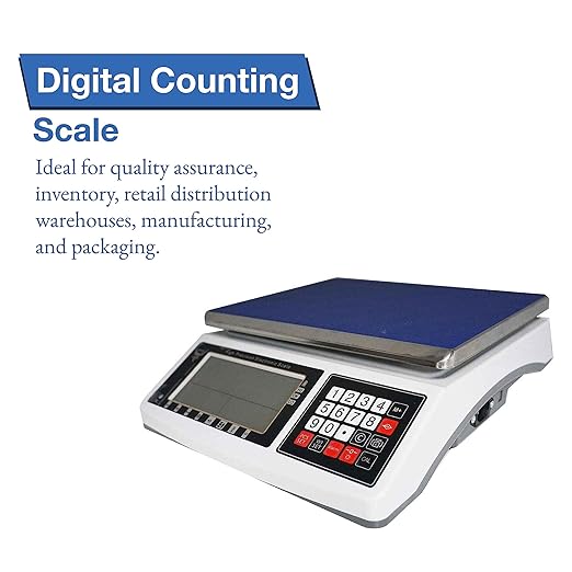 Industrial Counting Scale Digital Scale for Parts and Coins kg/g/lb Electronic Gram Scale Inventory Counting Scale Industrial Parts Coins Piece Counting Scale (30kg/66lb, 1g)