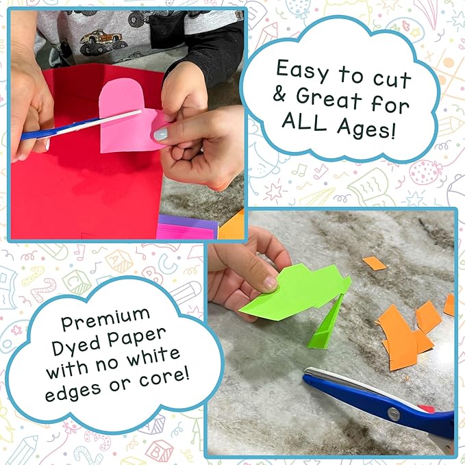 Hygloss Bright Colored Cardstock - 8.5x11-Inch, 12 Assorted Colors, 48 Sheets, 65 lb/ 176 gsm, Fade-Resistant, Acid-Free Color Card Stock Paper