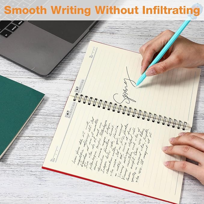 Eersida 20 Pack A5 Spiral Notebook College Ruled Spiral Notebook Bulk 5.5 x 8.3 Inch Hardcover Notepads Lined Travel Writing Journal Notepad, 50 Sheets 100 Pages(Bright Color)