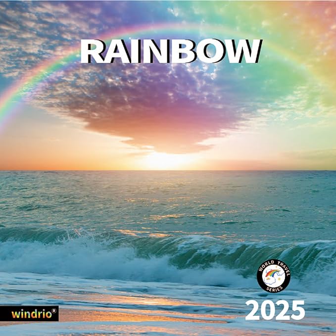 2025 Wall Calendar,Calendar 2025, January 2025 - December 2025, Wall Calendar Rainbow, 12" x 24" Opened,Full Page Months Thick & Sturdy Paper for Calendar Organizing & Planning