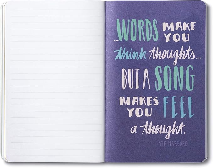 Compendium Softcover Journal - Let Your Music Play – A Write Now Journal with 128 Lined Pages, 5″W x 8″H