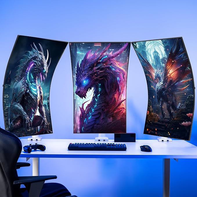 AVLT Single 17"-57" Super Ultrawide Monitor Arm for Screens Up to 59.5 lbs, Premium Aluminum Desk Stand, Adjustable Pneumatic Height, Full Motion Swivel Tilt Rotation, USB-C & USB-A Ports, White