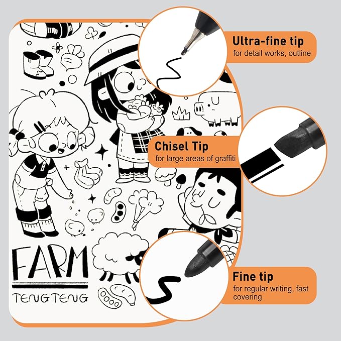 100 Permanent Markers Bulk - 50 Assorted Colors + 50 Black Drawing Marker Pens Set, Waterproof Quick Drying Colored Art Markers for Classroom Office School Store Supplies