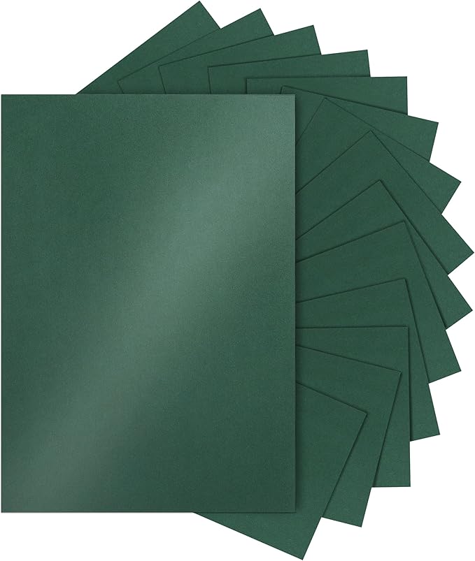 28 Sheets Christmas Green Shimmer Cardstock 8.5 x 11 Craft Paper, 92lb Premium Paper Card Stock for DIY Cards Making, Anniversaries, Wedding Invitations, Greeting Cards