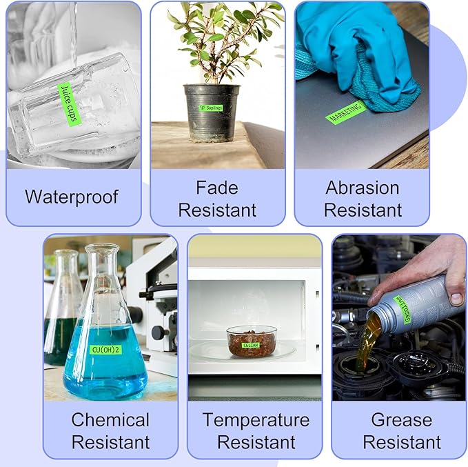 2 Pack Compatible for Ptouch TZe-D41 TZ-D41 TZe TZ Label Tape 18mm 0.7'' Laminated Black on Fluo Green Tape Label Maker Tape for PT-D600 PT-D610BT PT-D600VP PT-P710BT PT-P750W