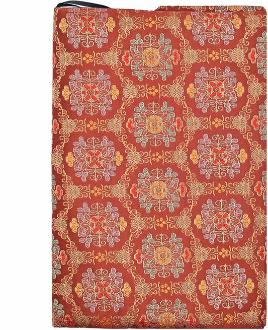 BLBMH Book Covers for Paperbacks Fit for 5.5x8.5 inch Adjustable Book Sleeve Cover for Women Over 15 Soft Cloth Protector for Novels Notebook - Flower Red 8.5in