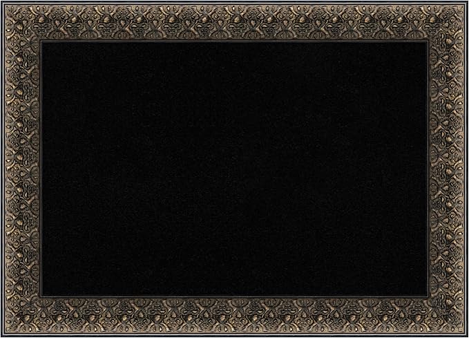 Amanti Art Black Cork Board for Wall, 21x29 Vision Board with Black Wood Frame, Medium Corkboard Office Decor for Home Organization, Traditional Corkboard Pinboard to Display Items for Home