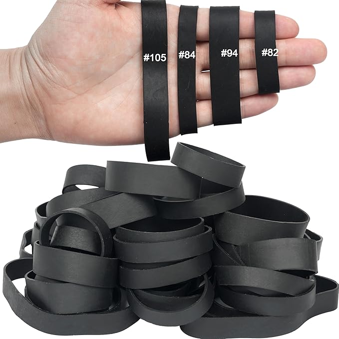 HAIDIBAO-Rubber Bands Assorted Sizes Black Mixed wide Elastic Bands for for Survival Office Supply size82,size#94,size#84,size#105 Tactical Rubber Bands