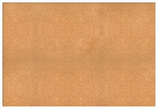 Amanti Art Natural Cork Board for Wall, 35x51 Vision Board with White Frame, Oversize Corkboard Office Decor for Home Organization, Modern Corkboard Pinboard to Display Items for Home Organization in