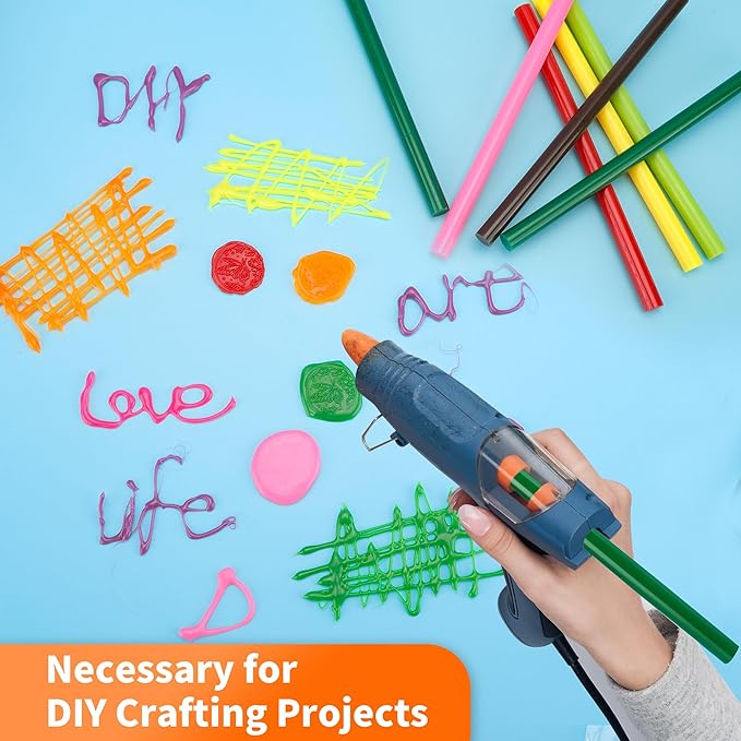 Green hot Glue Sticks Full Size 0.43” Dia x 8” Long, 52 pcs Hot melt Adhesive Glue Sticks, All-Purpose Colored Glue Gun Sticks for Christmas Decoration DIY Crafts Arts School Repair Bonding