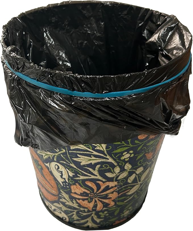 AMUU Rubber Bands Large Flat Fold Length 12inch 40 Pieces Fits 8-33 Gallon Trash Cans Blue Heavy Duty Elastic Rubber Bands for File Folders Office Home Supplies