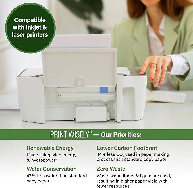 Elementree Sustainable Printer Paper 8.5" x 11" - Made from Sawmill Waste - 20 lb Copy & Multipurpose Computer Paper - 375 Reams, 75 Cartons, 187,500 Sheets - Made in the USA (00918PAL)