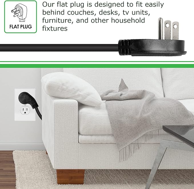 Digital Energy USB-C and USB-A 8 Outlet 8 Outlet 4200 Joules Surge Protector Power Strip, 3 Wide Spaced Outlets, 6 Foot 14/3 AWG Cord, Black