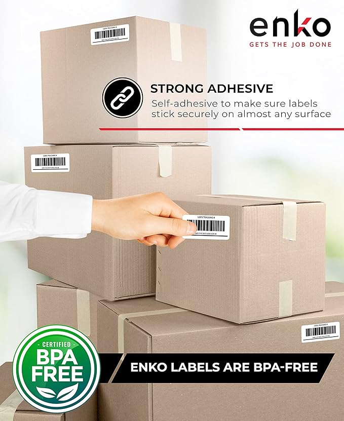 enKo (96 Rolls, 21,120 Labels) Address & Shipping Labels 30323 Compatible for Dymo LabelWriter (2-1/8 x 4")