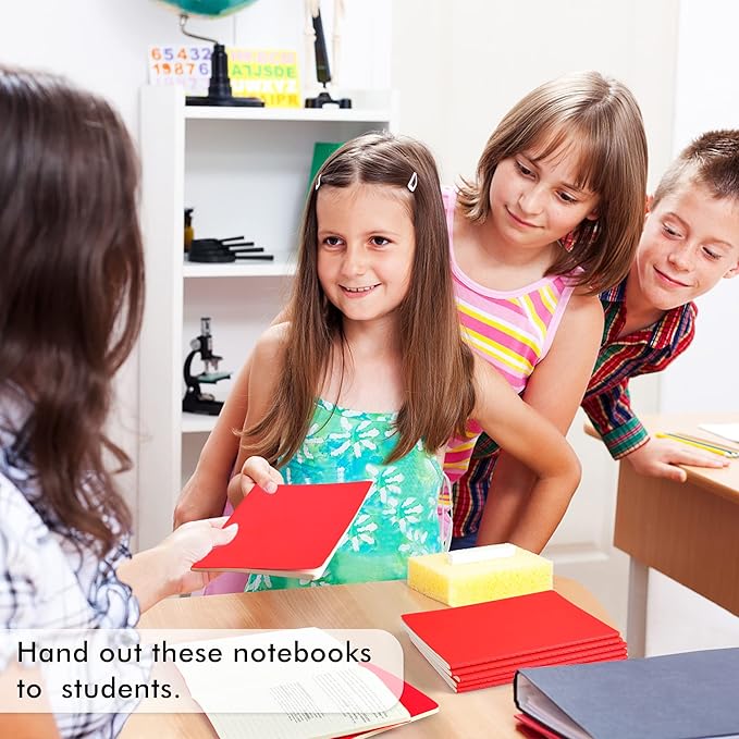 feela 36 Pack Soft Cover Journal Bulk, Lined Blank Travel Journal for Women Men Writing, Notebooks College Ruled for Work, Note Taking Notebook School Business Supplies, 8.2” x 5.5”, A5, Red