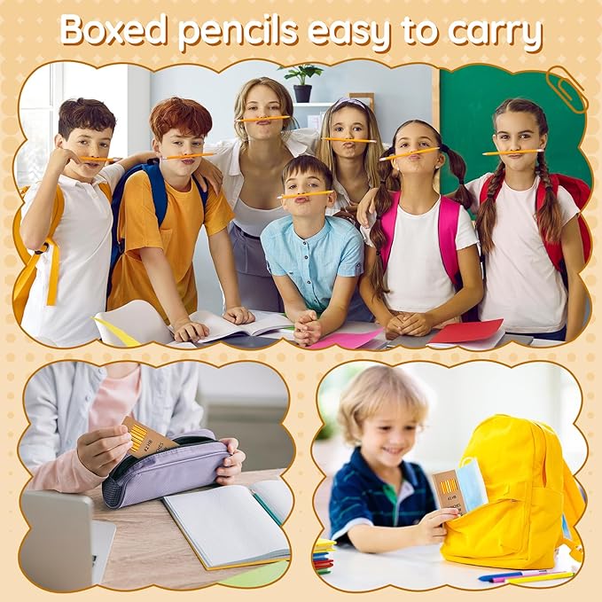 Geyoga 30 Packs of 300 Count #2 Pre Sharpened Pencils Bulk Woodcased for Classroom #2 HB Triangle Shape Pencils with Top Erasers for Teacher Office Back to School Supply(Yellow Color)