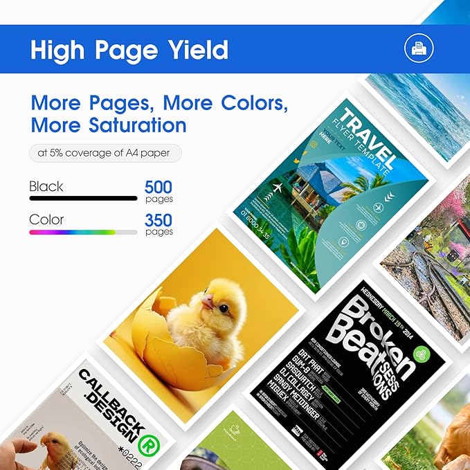 232 Ink Cartridge Remanufactured Replacement for 232xl Ink Cartridges Combo Pack T232 232 Compatible with XP-4200 XP-4205 WF-2930 WF-2950 Printer (3 Black Cyan Magenta Yellow)