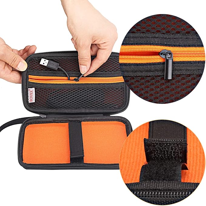 BOVKE Hard Case for TI-30XIIS TI-30XS TI-30Xa TI-36X Pro Scientific Calculator, Black+Orange