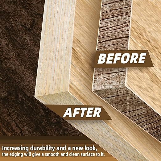 GSCIT Club Oak Edge Banding, 3/4 inch x 50ft roll of Veneer Edge Banding Preglued Flexible, Real Wood Tape Banding