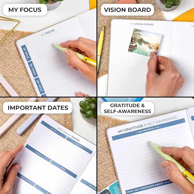 Clever Fox Planner 2nd Edition – Colorful Weekly & Monthly Goal Planner, Time Management & Productivity Organizer, Undated, A5 (Seashell)