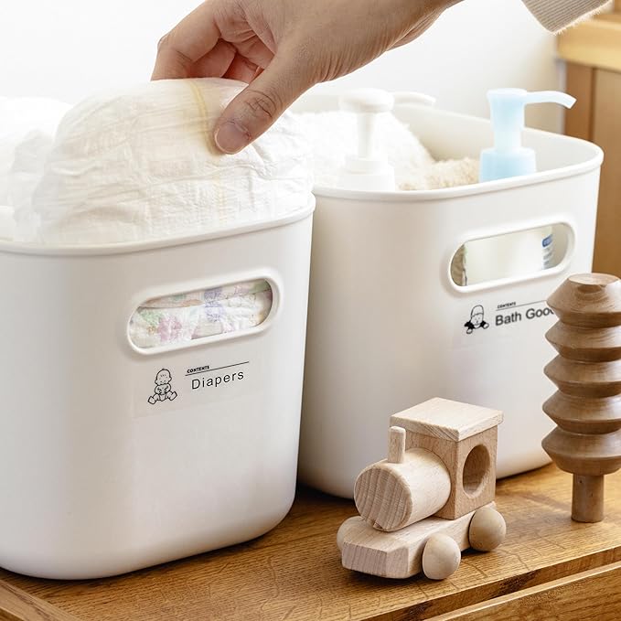 Epson LABELWORKS 218BMWPX Genuine PET (Polyester) Tape Cartridge - Black on Matte White Designer Craft Label Maker Tape - 3/4" (18MM) Wide, 26'