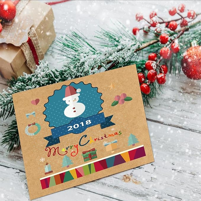 5x7 Blank Kraft Cardstock Paper (Set of 50) Thick Paper - 80lb Flat Cards Stock Printer Paper for Make Your Own DIY Invitations, Note, Greeting, Table Cards - Writing, Stamping, Painting, Drawing