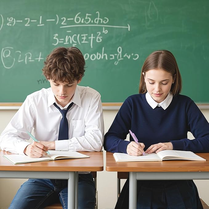 8Pcs Gel Pens with Black Ink, Fine Point Smooth Writing Pens, Quick-dry Gel Retractable Pens for Journaling Note Taking, Cute Office School Supplies for Adults Kids (0.7mm, Light)