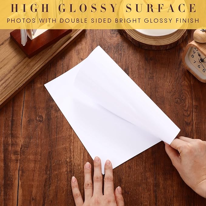 Fainne 600 Sheets Photo Paper 8.5 x 11 in Glossy Double Sided 54lbs 9.5mil 200gsm Photo Paper Glossy Card Stock for Inkjet Printing Printer Making Pictures Calendar Greeting Card Printing