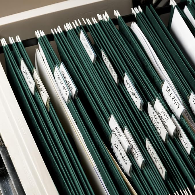 HERKKA Extra Capacity Hanging File Folders, 30 Pack Reinforced Hang Folders with Heavy Duty 2 Inch Expansion, Designed for Bulky Files, Medical Charts, Letter Size, Green