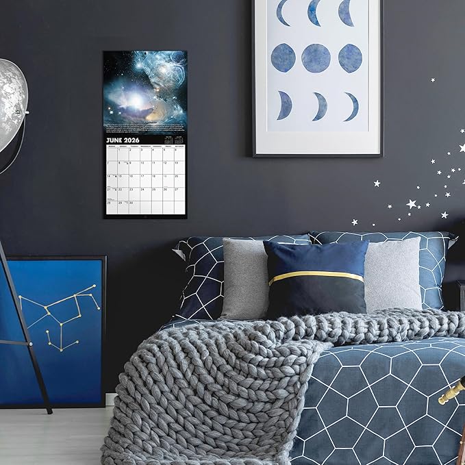 2026 Wall Calendar - Hubble Telescope Wall Calendar 2026, January 2026 - December 2026, 12" x 24" (Open), Hanging Hook, Blocks and Holidays - Stunning Hubble Discoveries