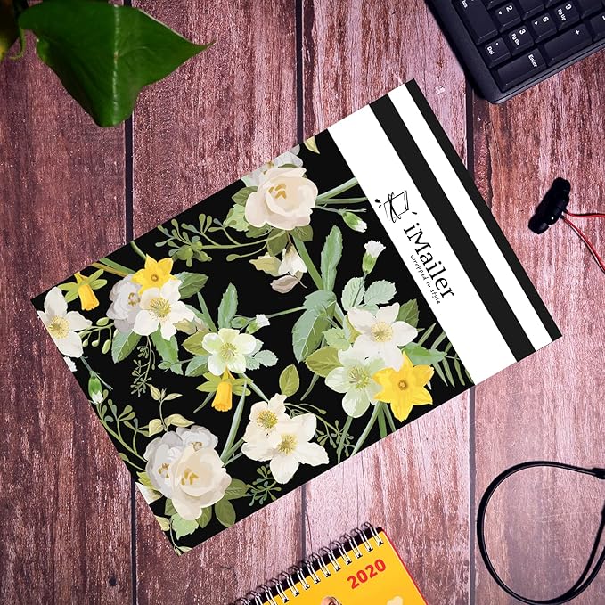 100 Count - 14.5 x 19 inch Poly Mailer Mailing Shipping Black Flower Envelope Package Bags-Self Seal…