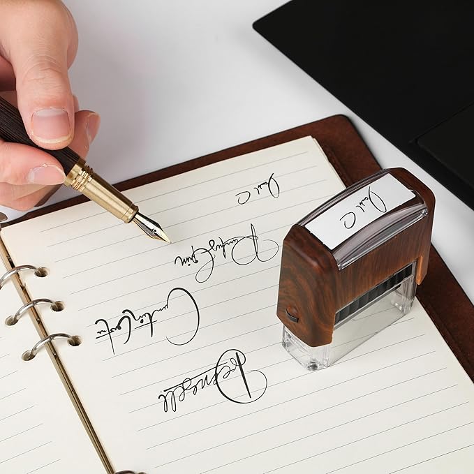 Custom Stamp-Rubber Stamps Custom,self Inking Stamps Personalized-Address Stamps Self Inking Personalized, Signature Stamp for Business, Office, Personal Use (0.35inch x 1.02inch)