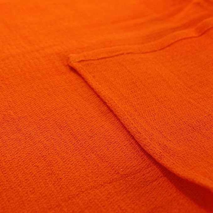 Arkwright Surgical Huck Towels - (Bulk Case of 120) Lint Free & Highly Absorbent Pre-Treated Cotton Cleaning Cloths, Perfect for Medical, Auto Detailing, Window, and Shop, 16 x 26 in, Orange