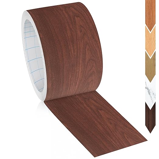 GSCIT Club Wood Grain Repair Tape, 2.4 inch X 250ft Self Adhesive Cherry Grain Repair Patch for Tables, Chairs, Baseboards, Doors, Windows, Floors, Handicraft DIY.