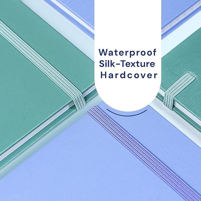 A4 Lined Journal Notebook, 8mm Ruled Notepad, Journaling for Writing, Work, School, Travel and Note Taking, Hardcover 160 Pages (80 Sheets) 8.27 x 11.6 inches (3 Pack Cornflower Blue)