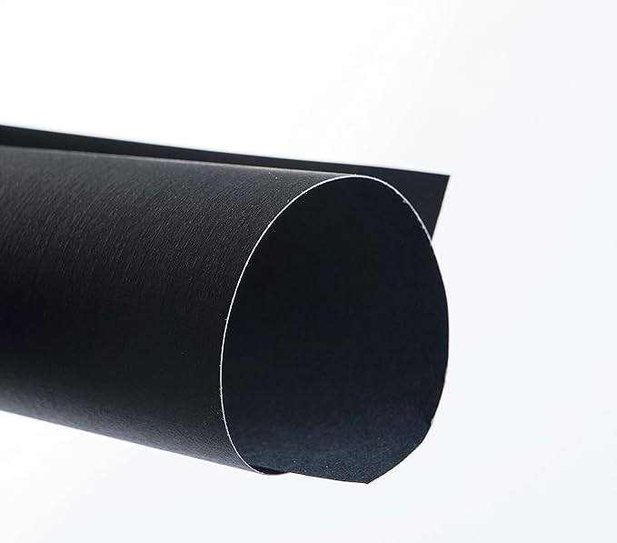 BNC Letter Size Linen Texture Paper Presentation Covers Black Color, Pack of 100