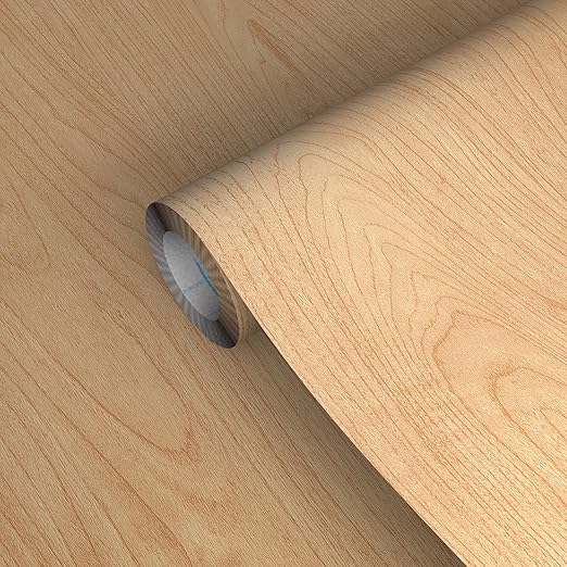 GSCIT Club Maple Wallpaper, 15.7 inch X 25ft Self Adhesive Wood Grain Repair Tape Patch for Tables, Chairs, Baseboards, Doors, Windows, Floors, Handicraft DIY.